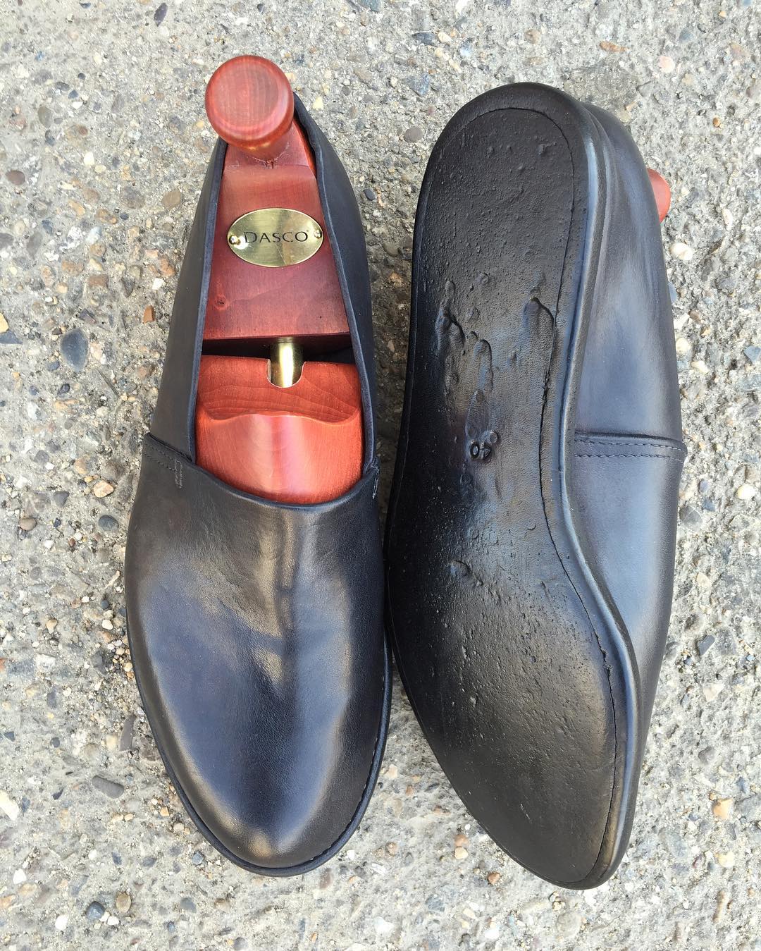 Чёрные лоферы на колодках Dasco