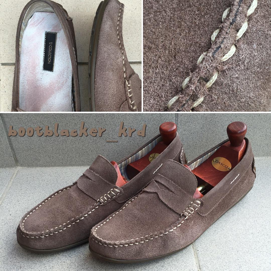 Замшевые мокасины — до и после